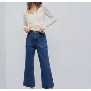 Cider Womens Bodysuit Lace Floral White Small Long Sleeve Embroidered New